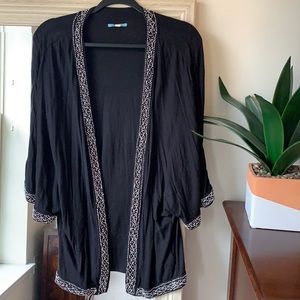 ANTHROPOLOGIE black beaded kimono cardigan (small) ✨